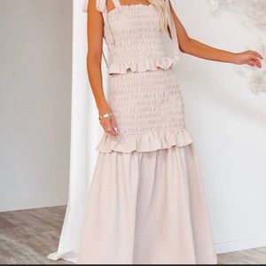 Smocked ruffle dress